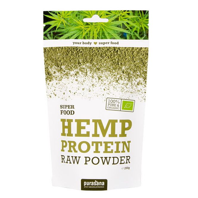 Hovedbilde Purasana hamp / hemp protein pulver økologisk vegan 200 g 