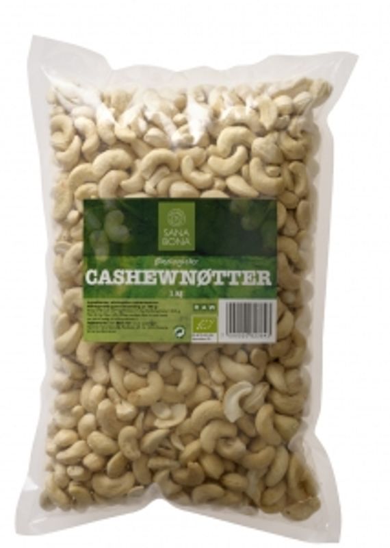 Cashewnøtter u / salt økologiske Sanabona 1 kg