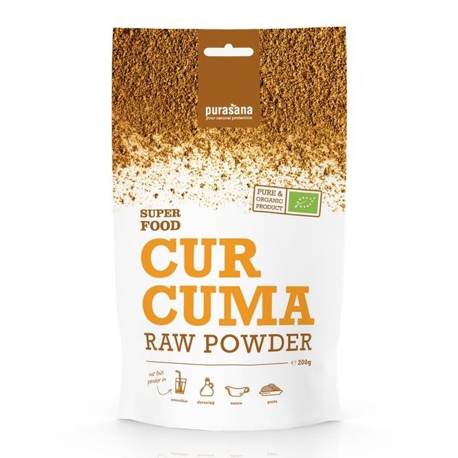 Hovedbilde Curcuma Powder / Gurkemeiepulver økologisk 200 g Purasana