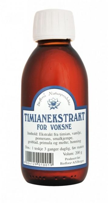 Hovedbilde Timianekstrakt (hostesaft) for voksne 200 ml Bioflora 