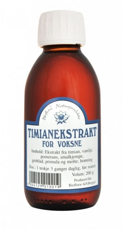 Timianekstrakt (hostesaft) for voksne 200 ml Bioflora 