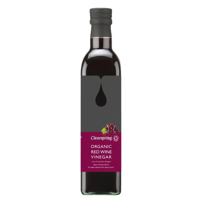 Hovedbilde Rødvinseddik 6 % økologisk vegan Clearspring 500 ml 