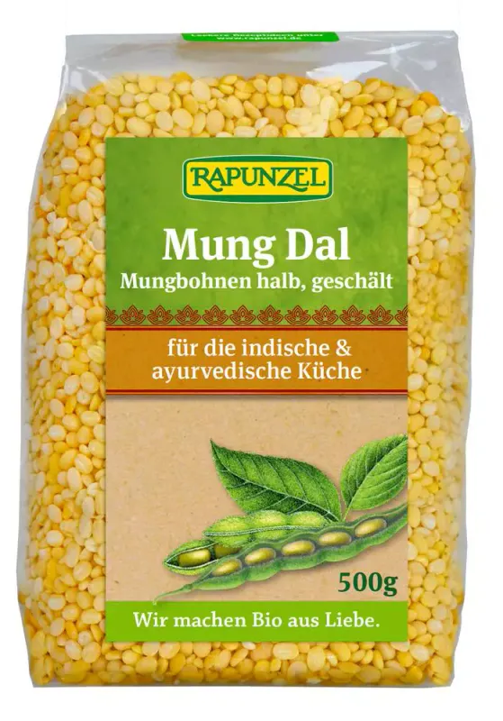 Rapunzel Mung dal - halverte/avskallede mungbønner økologisk 500